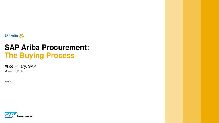 SAP Ariba Procurement: The Buying Process