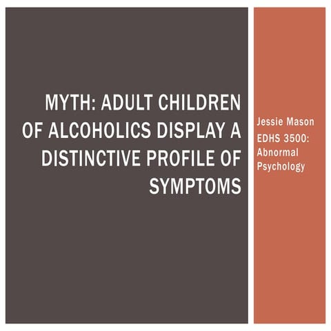 Adult Children of Alcoholics | PPTX