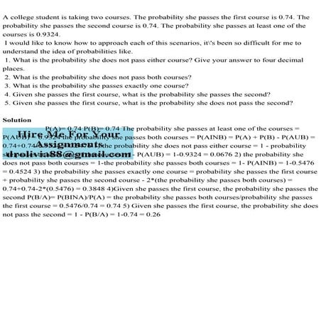 A college student is taking two courses. The probability she passes .pdf