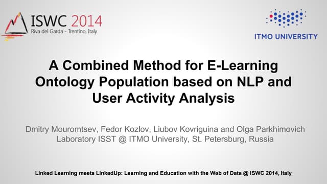 A Combined Method for E-Learning Ontology Population based on NLP and User Ac...