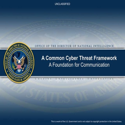 Cyber Threat Intelligence Integration Center -- ONDI