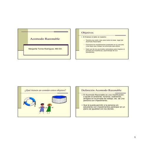 Lista de acomodos razonables educacion especial | PDF