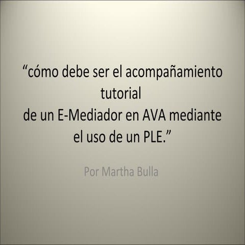 Acompañamiento tutorial en ava mb