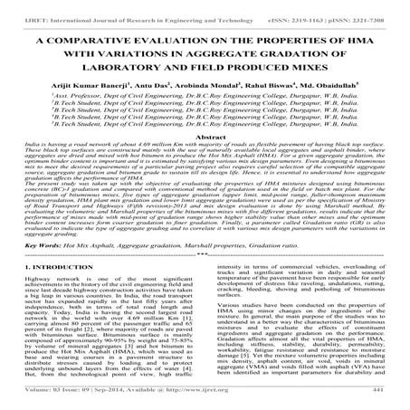 A comparative evaluation on the properties of hma with variations in aggregat...