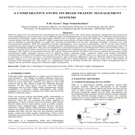 A comparative study on road traffic management systems
