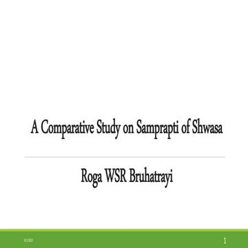 A comparative study on samprapti of swasa roga