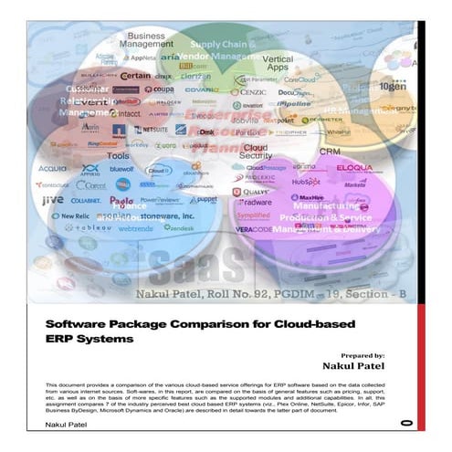 A Comparison of Cloud based ERP Systems | PDF