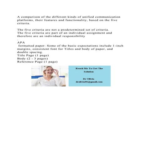 A comparison of the different kinds of unified communication platfor.docx