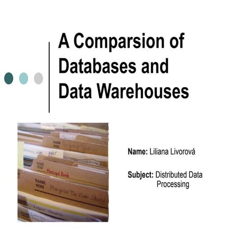 A Comparsion of Databases and DataWarehouses.ppt