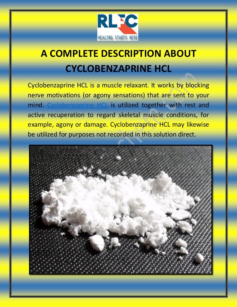 A complete description about cyclobenzaprine hcl