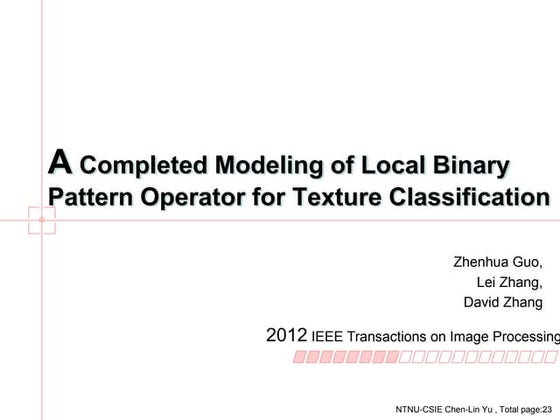 Texture descriptor based on local combination adaptive ternary pattern ...