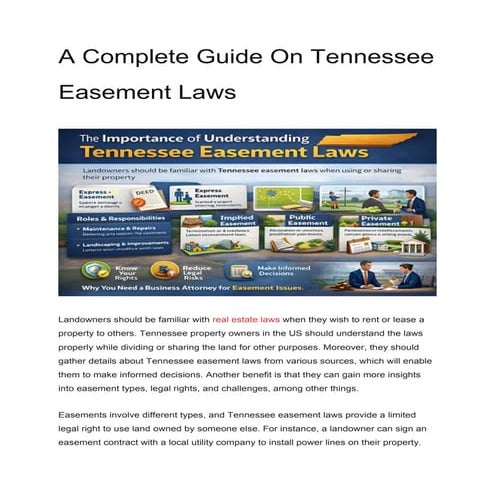 Tennessee Easement Laws: Guide to Property Rights & Access | DOCX