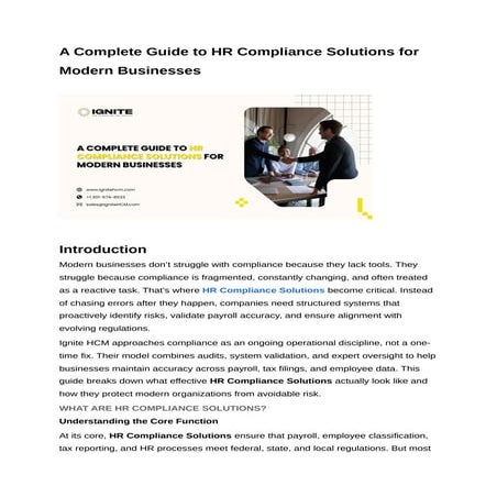 HR Compliance Checklist with eAuditor Audits and inspections | PDF