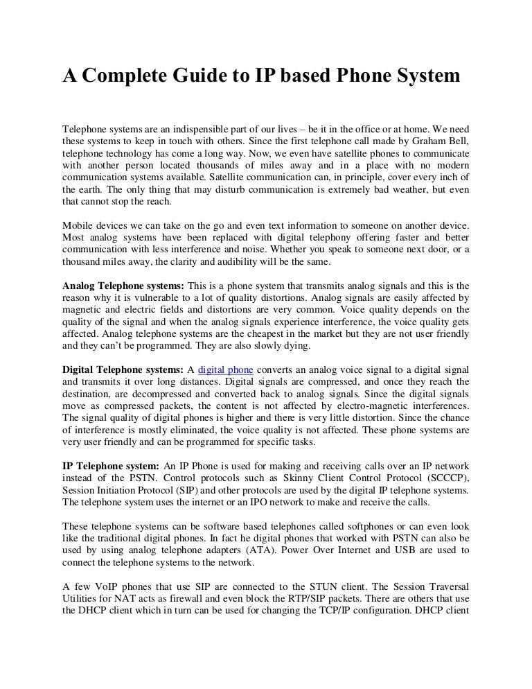 A complete guide to ip based phone system