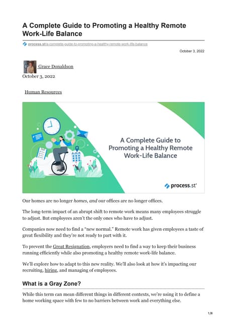 A Complete Guide to Promoting a Healthy Remote Work-Life Balance