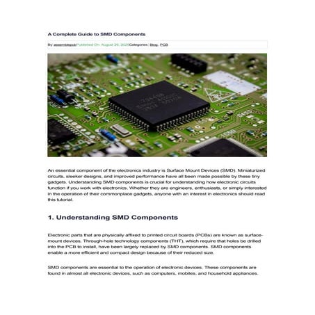 A Complete Guide to SMD Components Components