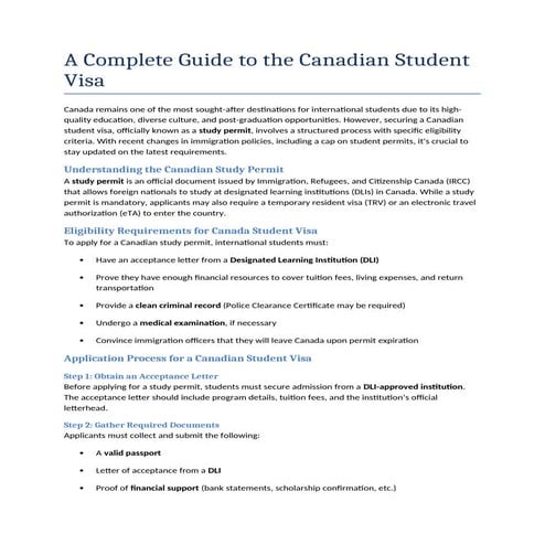 A Complete Guide to the Canadian Student Visa.docx