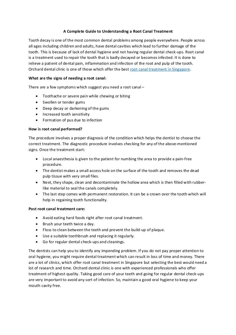 A complete guide to understanding a root canal treatment