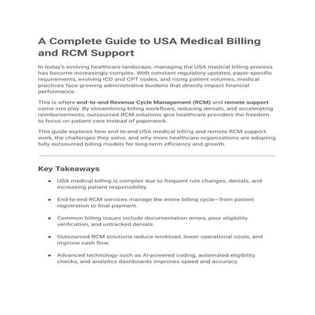Rcm (Revenue Cycle Management) | PDF