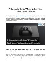 places to sell video game consoles