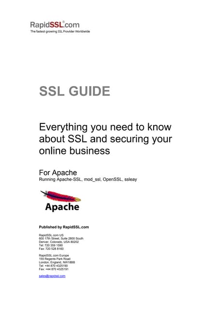 A Complete RapidSSL Guide on Securing Online Business with SSL Certificate