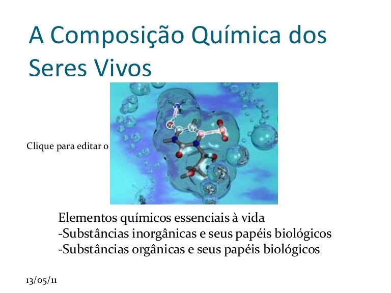 Composição Química Dos Seres Vivos Mapa Mental