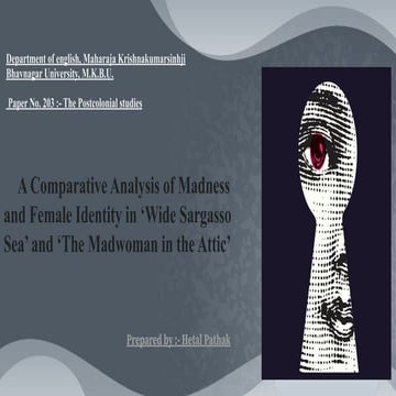 A Comprative Analysis of Madness and Female Identity in 'The Wide Sargasso Se...