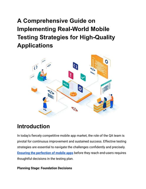 A Comprehensive Guide on Implementing Real-World Mobile Testing Strategies fo...