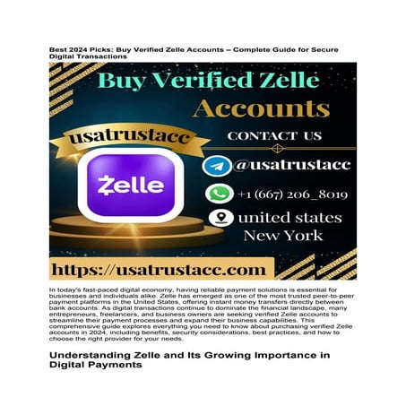 A Comprehensive Guide to Buying Verified Zelle Accounts. ....docx