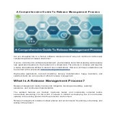 A Comprehensive Guide To Release Management Process