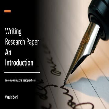 A comprehensive guide to writing great research paper