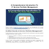 A Comprehensive Introduction To IT Service Portfolio Management