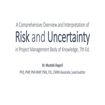 A Comprehensive Overview and Interpretation of Risk and Uncertainty in Projec...