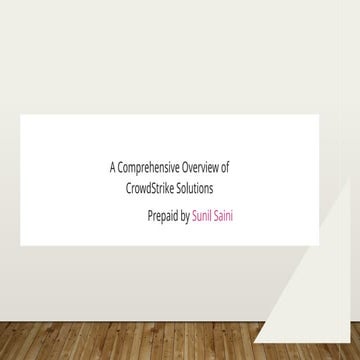 A Comprehensive Overview Of Crowdstrike Solutions Pptx Pptx