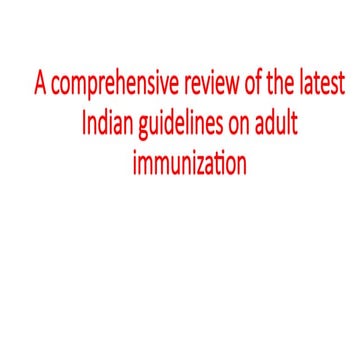 A comprehensive review of the latest Indian guidelines on Adult ...