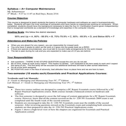 A computer maintenance_course_syllabus_2010