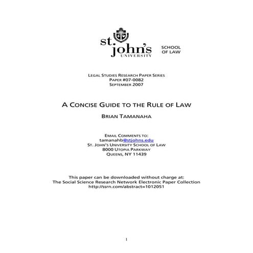 A concise guide to the rule of law | PDF