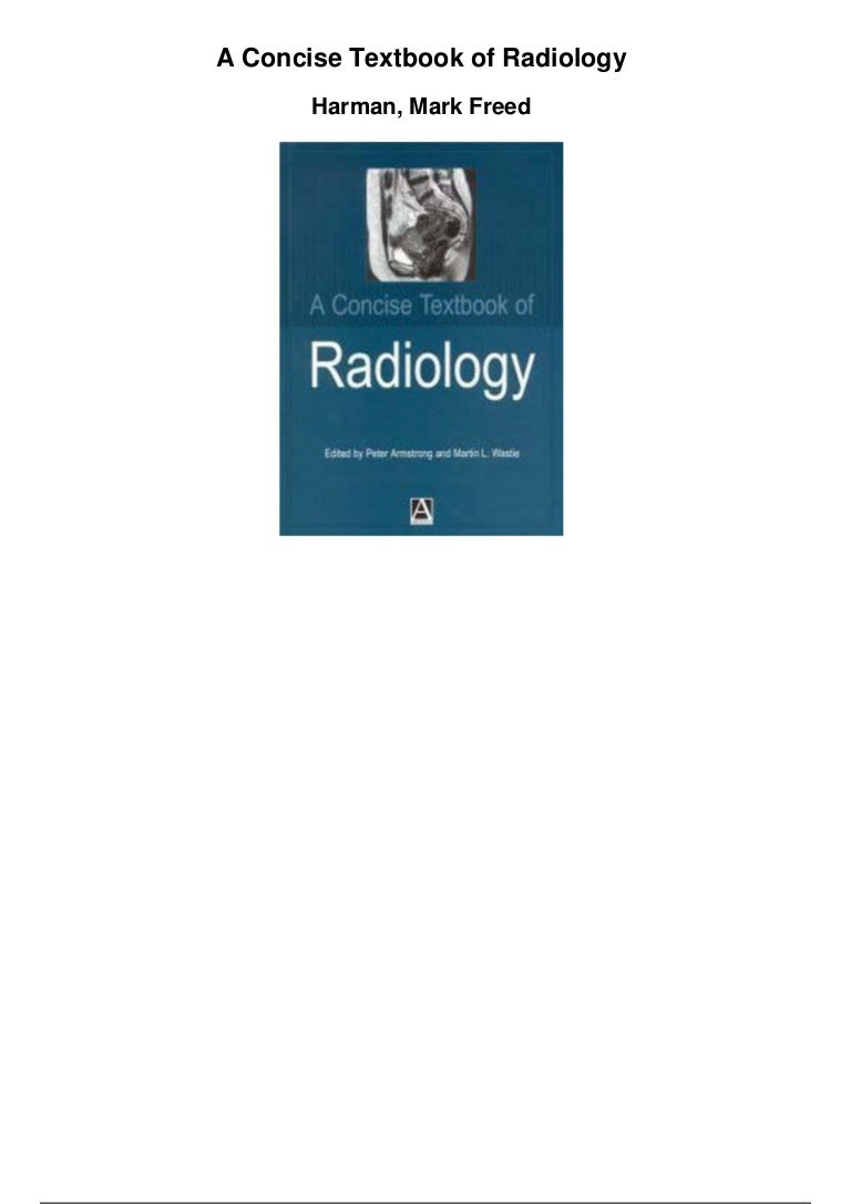 A concise textbook of radiology pdf