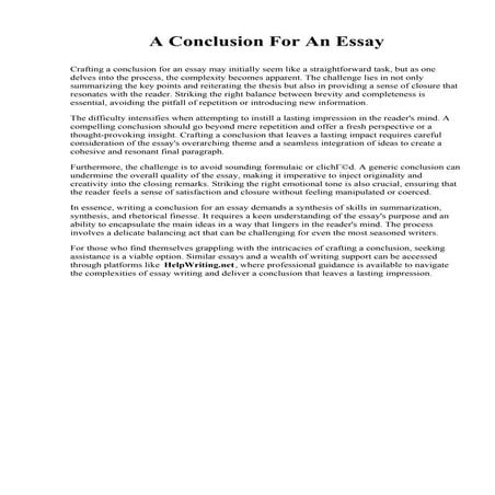 A Conclusion For An Essay.pdf
