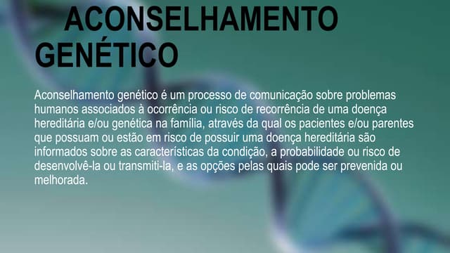 Aconselhamento genético | PPTX