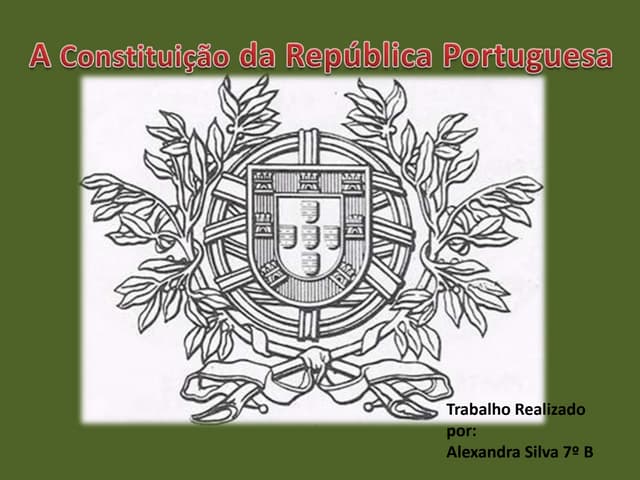 A Constituição da República Portuguesa