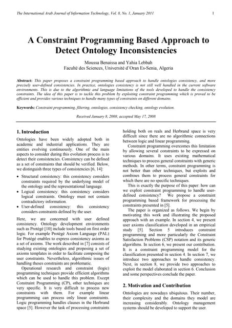 A constraint programming based approach to