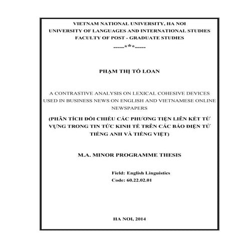 A contrastive analysis on lexical cohesive devices used in business ...
