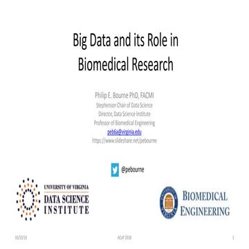 Big Data and its Role in Biomedical Research | PPTX
