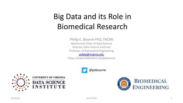 Big Data and its Role in Biomedical Research