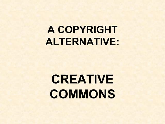 A Copyright Alternative