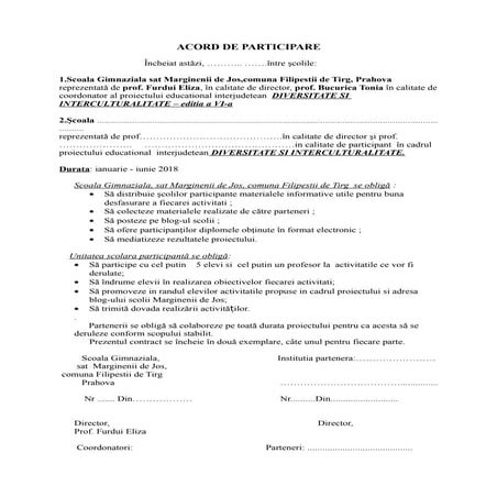 Proiect Diversitate si interculturalitate - editia VI (acord)