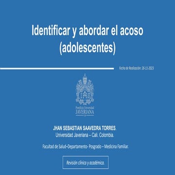 Identificar y abordar el acoso (adolescentes)
