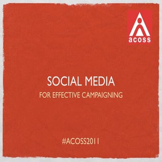 Social Media For Effective Campaigning