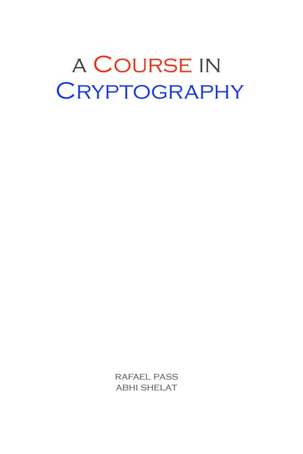 A Course In Cryptography Pdf A Course In Cryptography Pdf